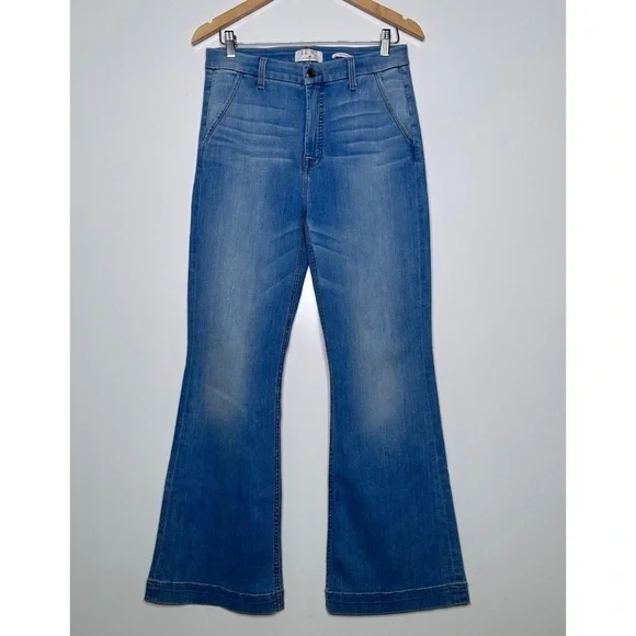 Jen7 by 7 for All Mankind La Quinta Tailorless High-Rise Flared Trouser Jeans - Picture 3 of 13